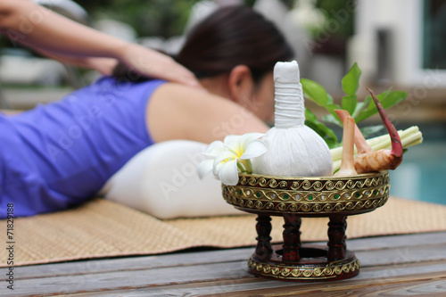 Woman having Relaxing Massage photo
