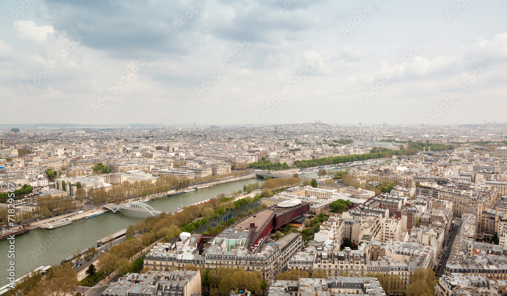 Aerial view of Paris