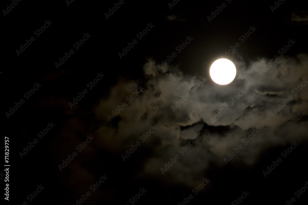moon on the night sky
