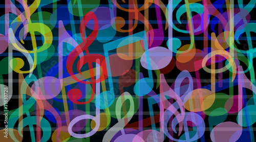 Canvas Print Musical background