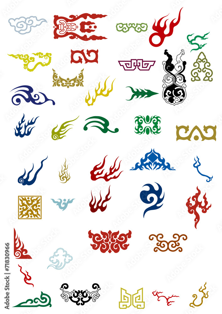 Fototapeta premium Chinese Vector Illustration Elements