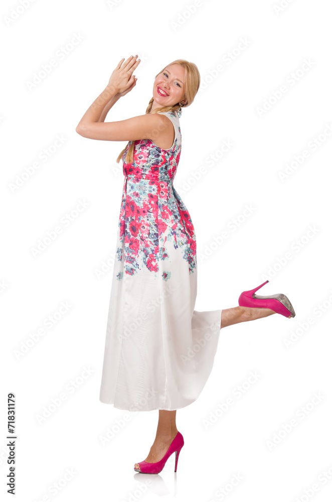 Naklejka premium Woman in fashion clothing concept