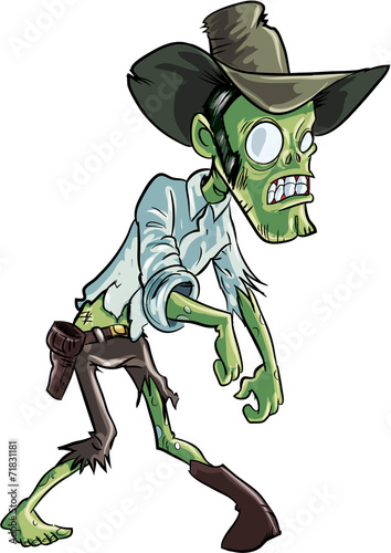 Cartoon zombie cowboy