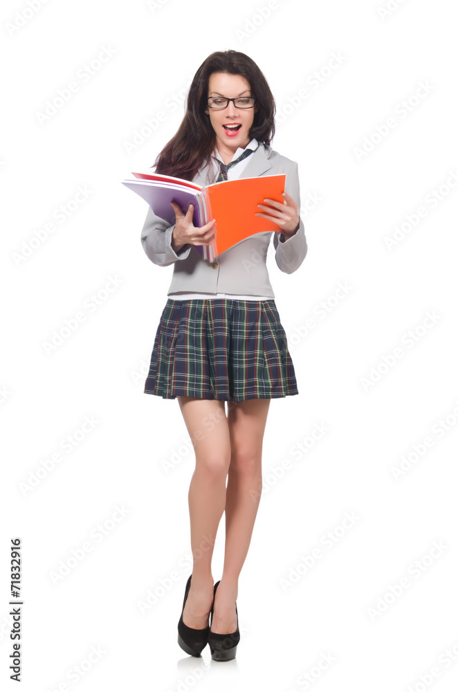 Young student isolated on the white background Young student isolated on the white background