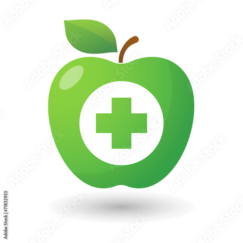 Apple icon with a parmacy sign