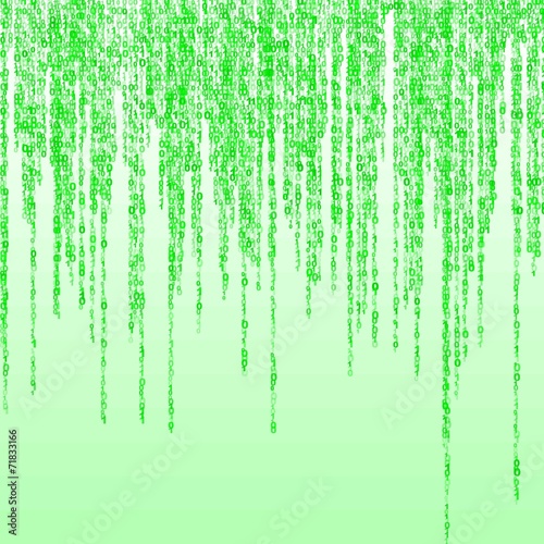 background of a green matrix of binary figures