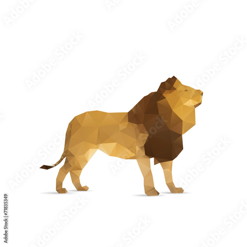 Fototapeta Naklejka Na Ścianę i Meble -  Abstract lion isolated on a white backgrounds