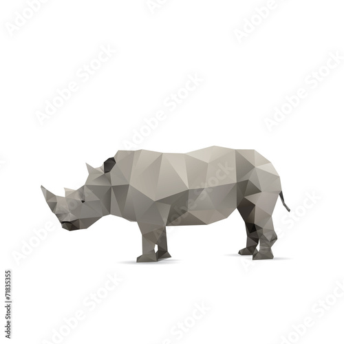 Abstract rhino isolated on a white backgrounds