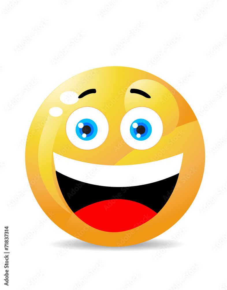 Fototapeta premium Smiley on white