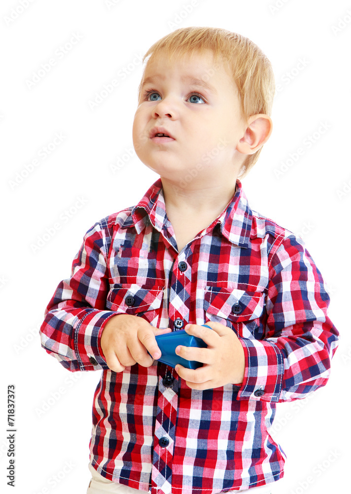 Little boy looking up. Little boy looking up.