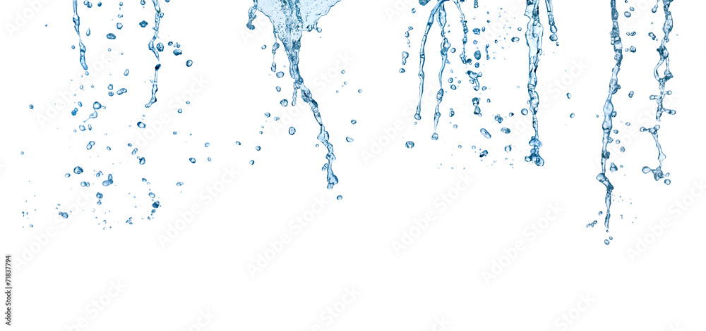 water splash drop blue liquid