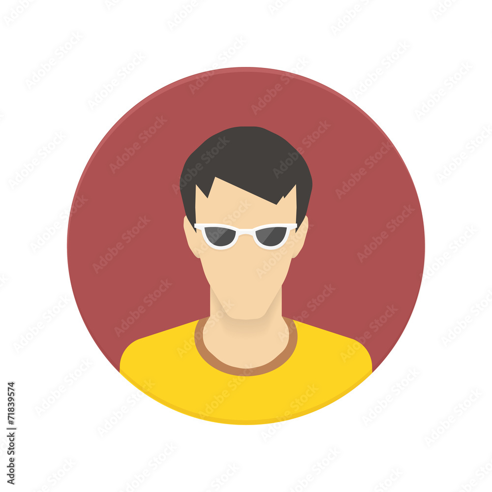 Vector icon of user avatar for web site or mobile app