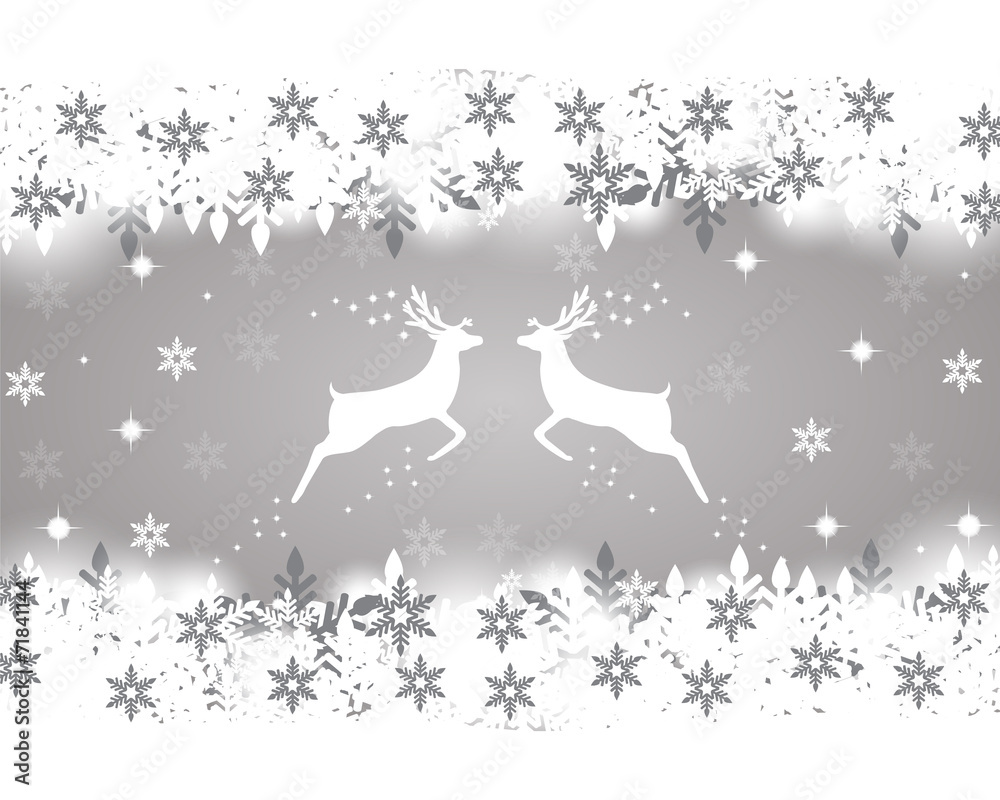 Reindeer with stars, snowflakes and glitter Reindeer with stars, snowflakes and glitter