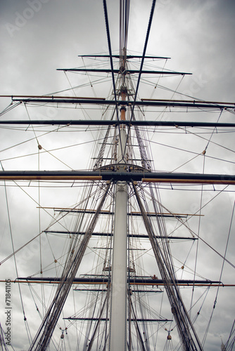 Maritime Naval Rigging of an old clipper