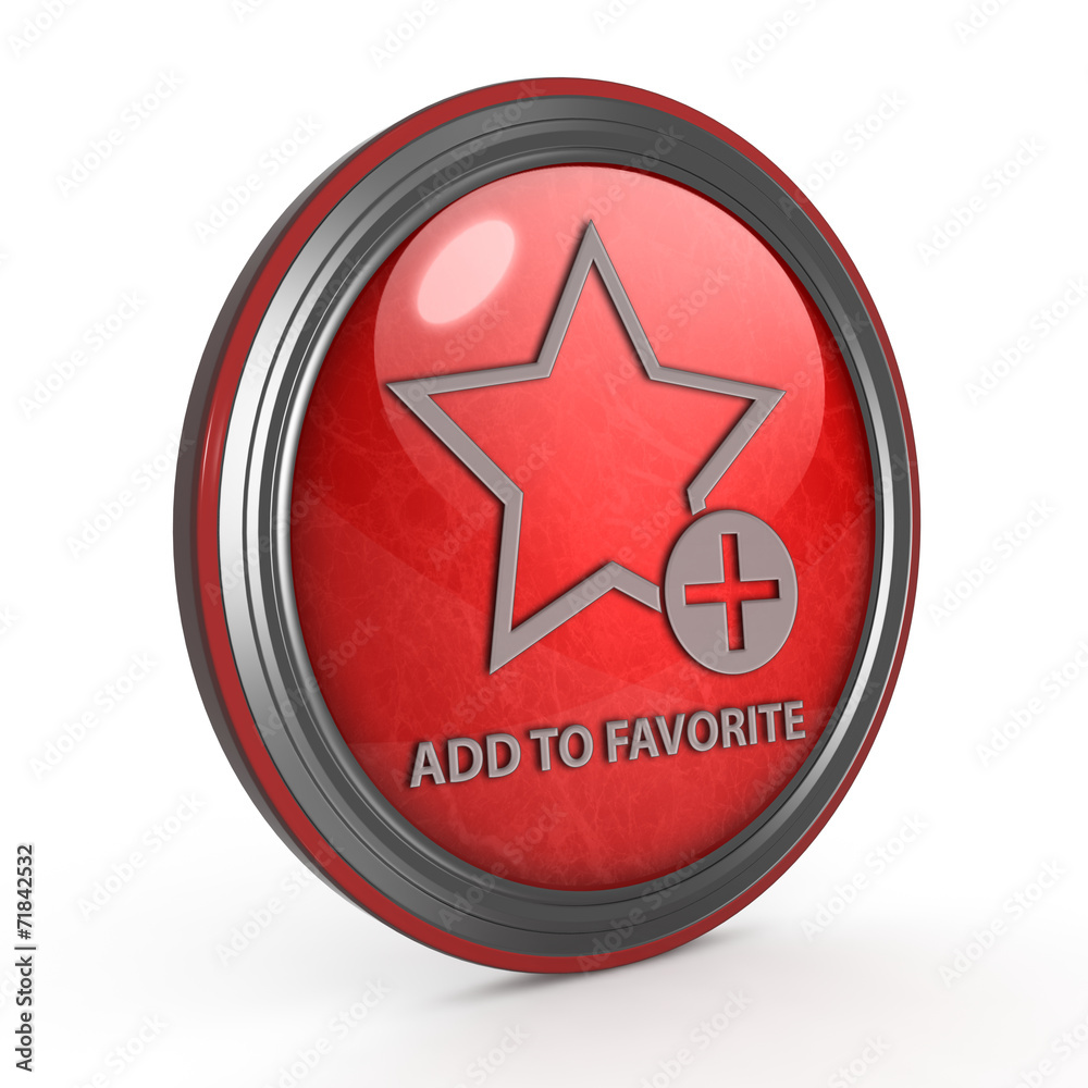 Favorite circular icon on white background Favorite circular icon on white background