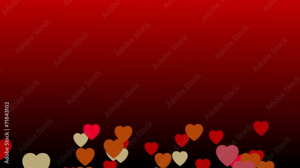 cuori sus fondo rosso con sfocatura cuori sus fondo rosso con sfocatura