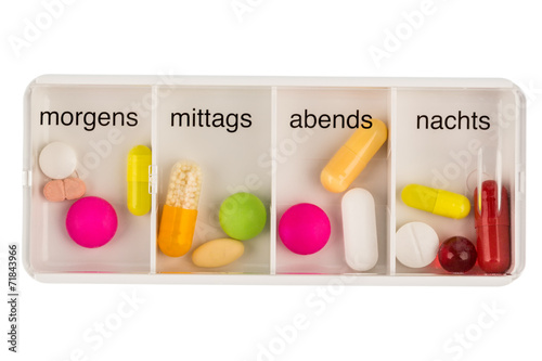 Tablettenspender und Tabletten photo