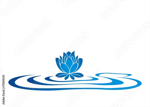 water lily , Buddha, Eco friendly business logo design