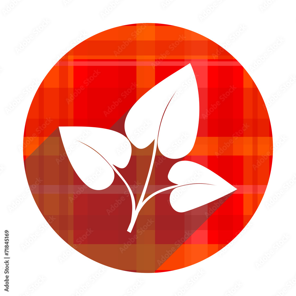 leaf red flat icon isolated leaf red flat icon isolated