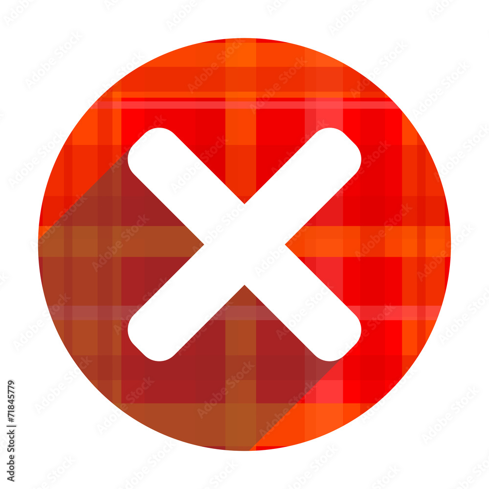 Fototapeta premium cancel red flat icon isolated