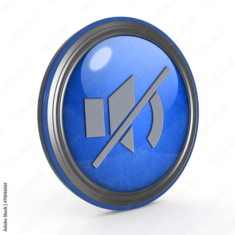 mute circular icon on white background mute circular icon on white background