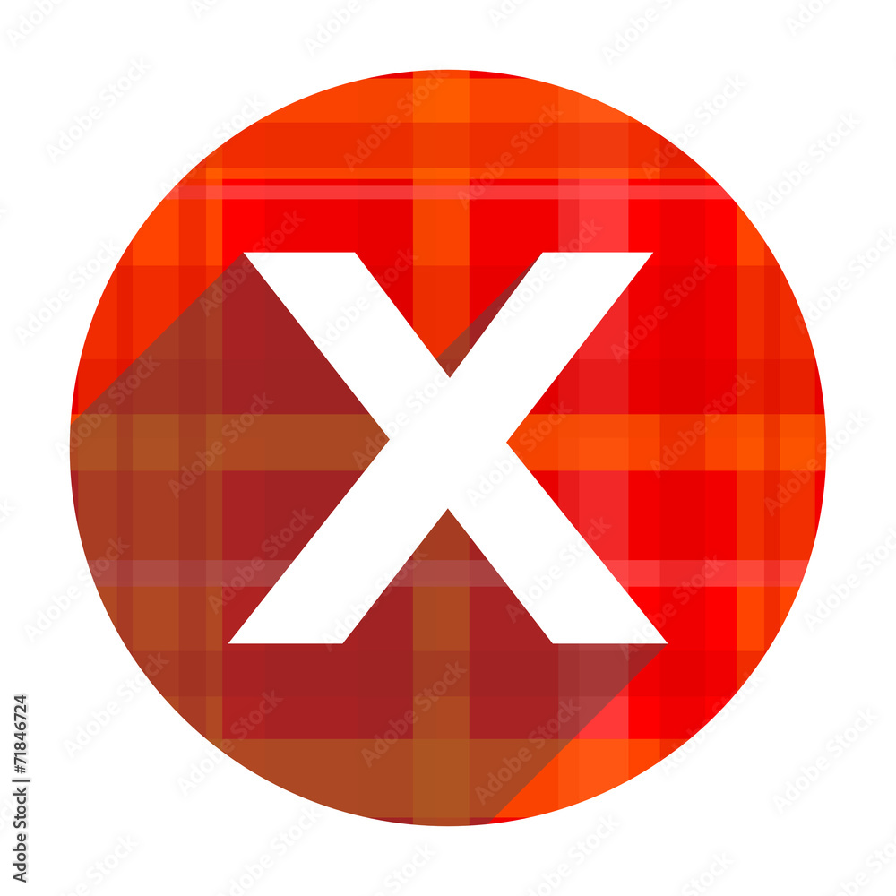 Fototapeta premium cancel red flat icon isolated