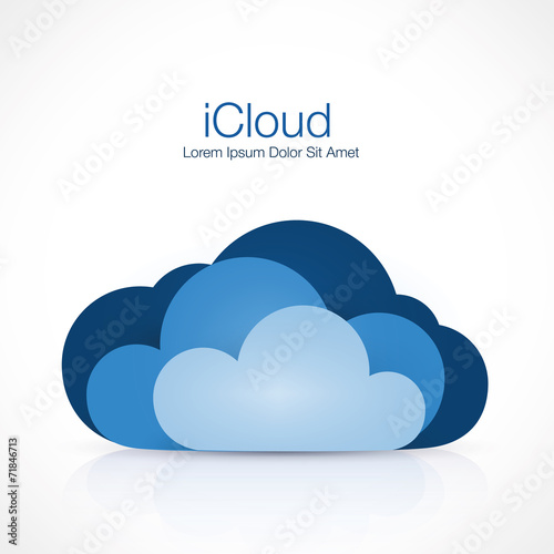 Cloud vector sign, clouds logo