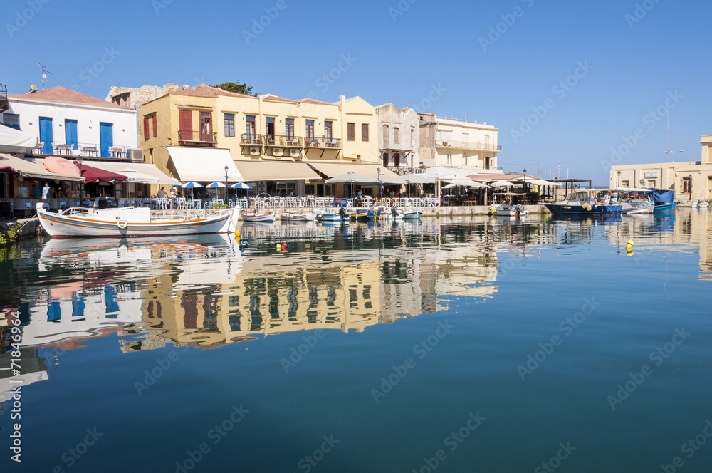 Old Venetian Harbor in Rethymno on Crete