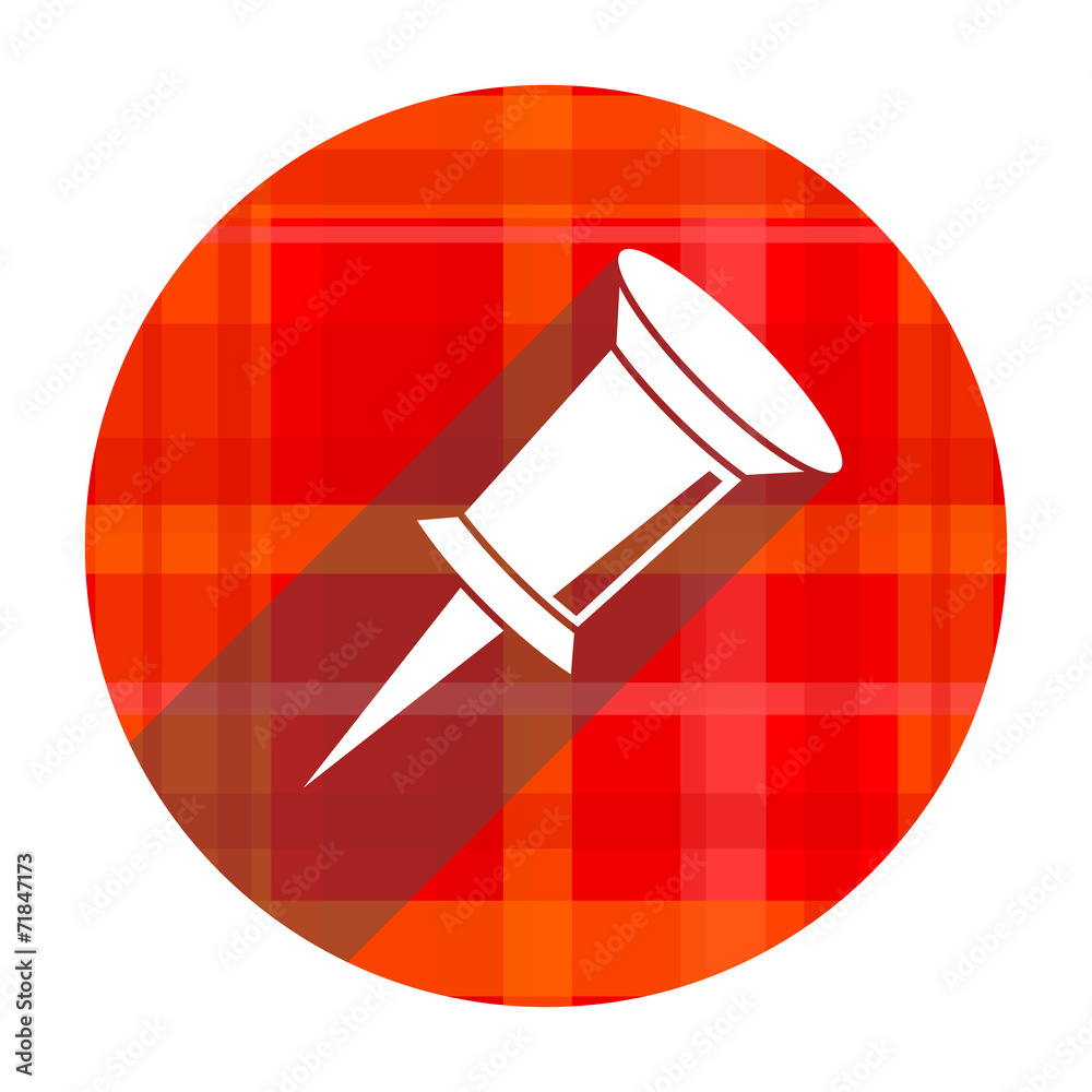 pin red flat icon isolated pin red flat icon isolated