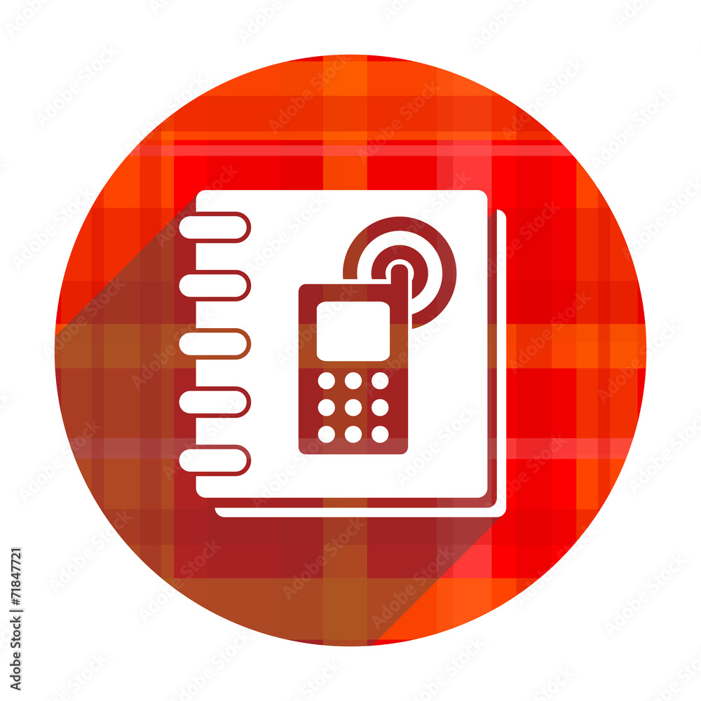phonebook red flat icon isolated phonebook red flat icon isolated