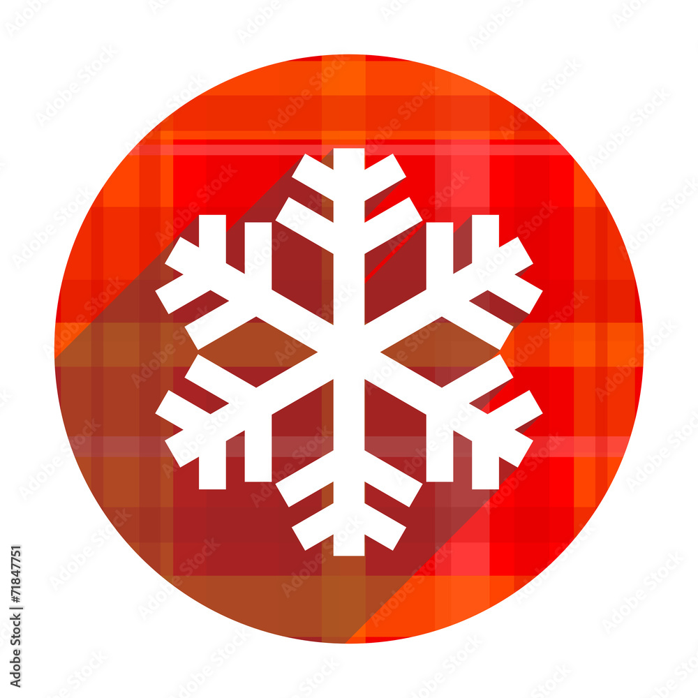 Obraz premium snow red flat icon isolated