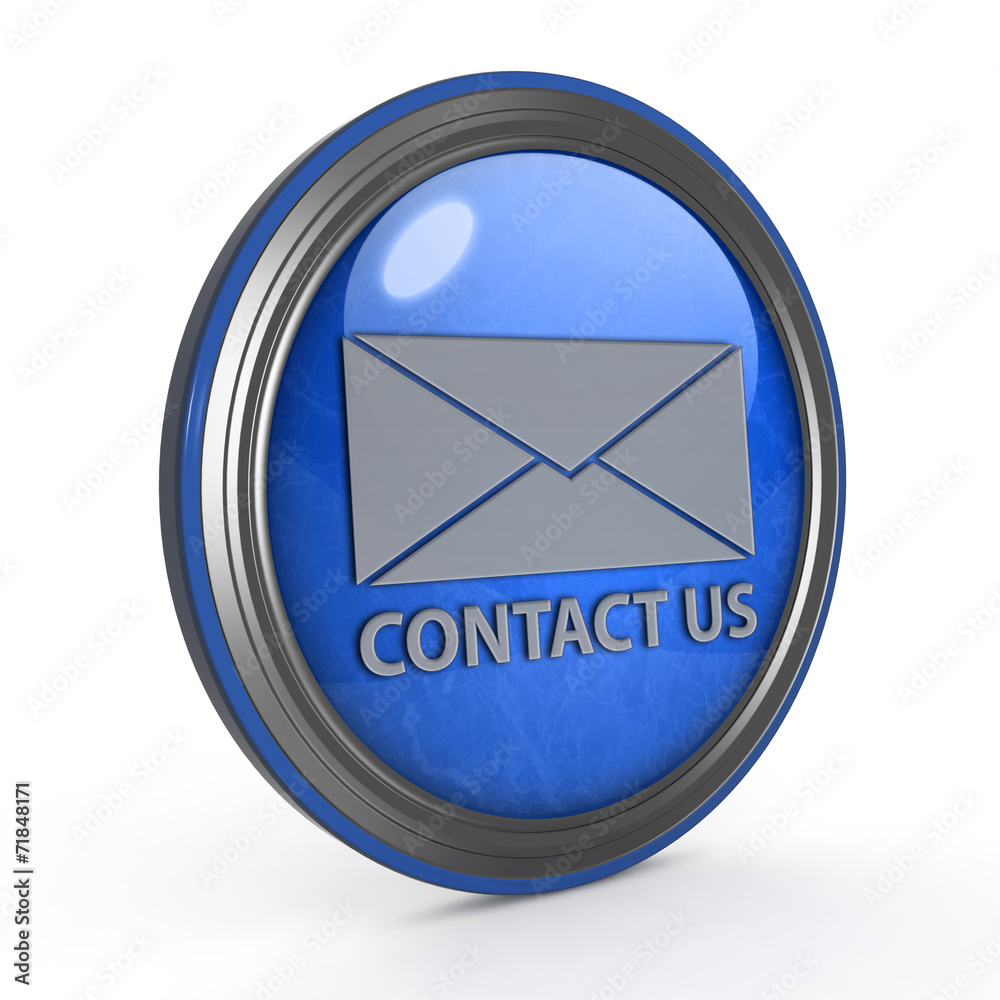 Contact us circular icon on white background Contact us circular icon on white background