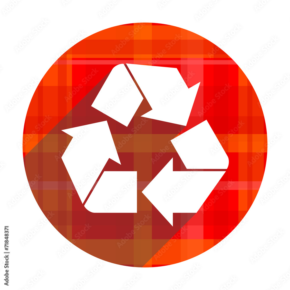 recycle red flat icon isolated recycle red flat icon isolated