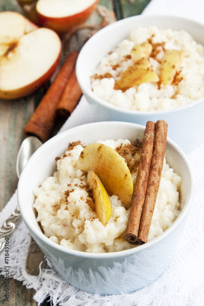 Rice Pudding with Apple and Cinnamon Rice Pudding with Apple and Cinnamon