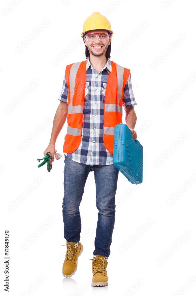 Industrial worker isolated on the white background Industrial worker isolated on the white background