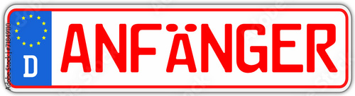 Anfänger Schild  #141020-svg05