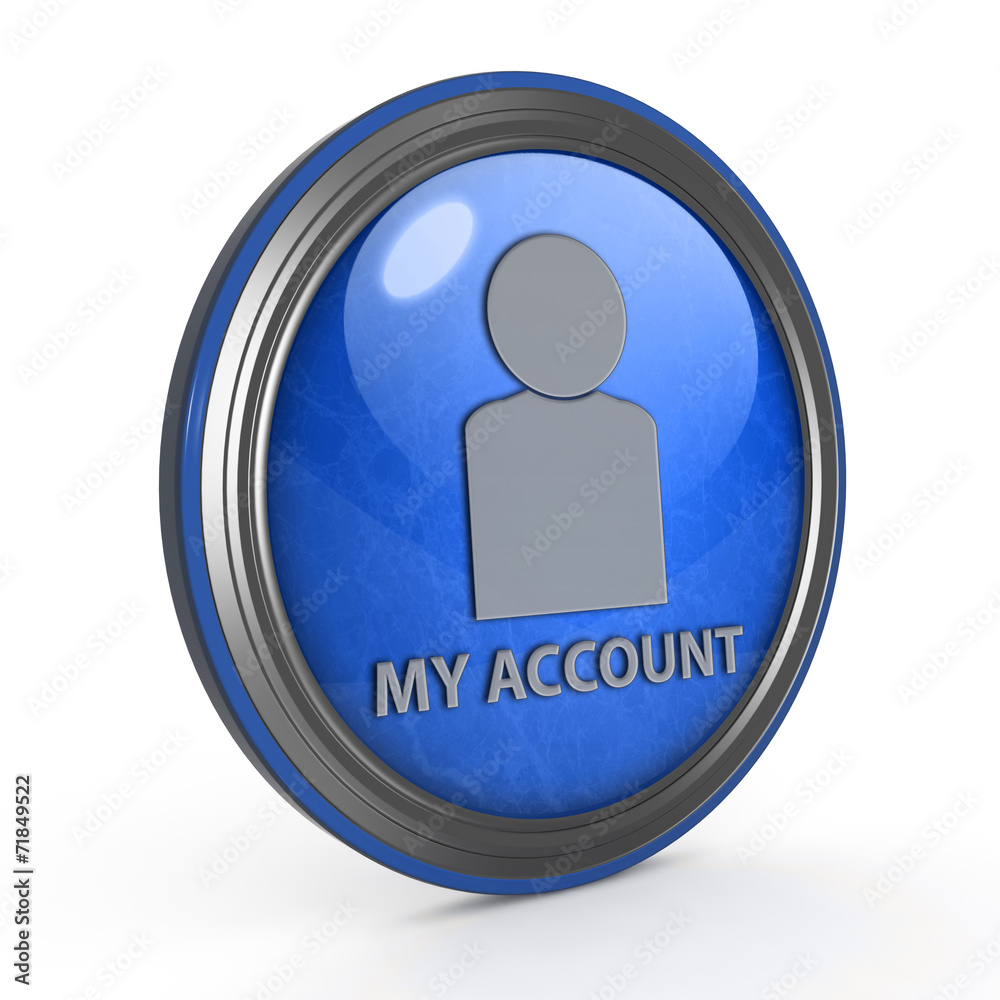 My account circular icon on white background My account circular icon on white background