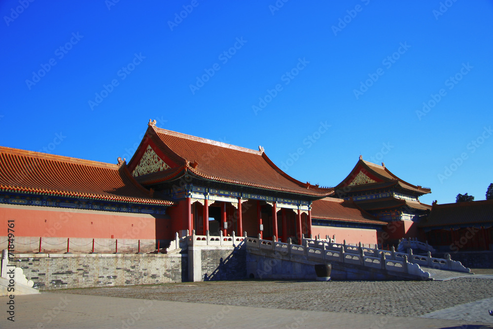Temples of the Forbidden City in Beijing China Temples of the Forbidden City in Beijing China