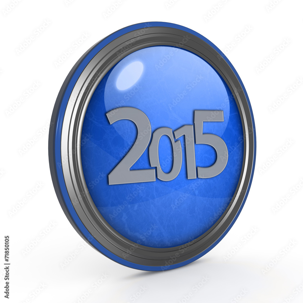 2015 circular icon on white background 2015 circular icon on white background