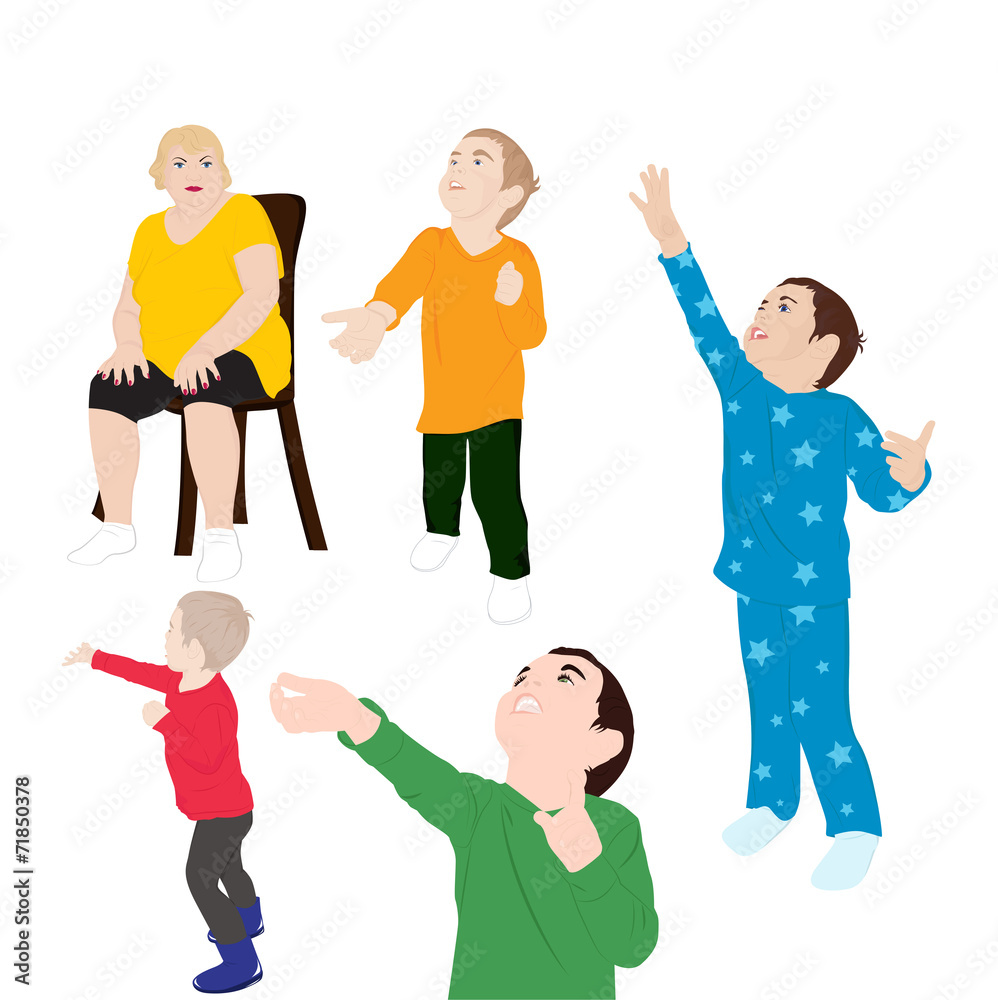 Set of people Set of people