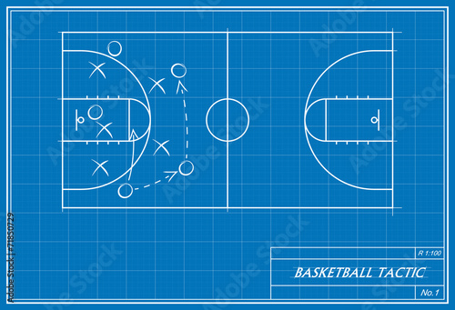 basketball tactic on blueprint