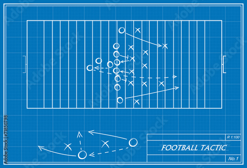 football tactic on blueprint