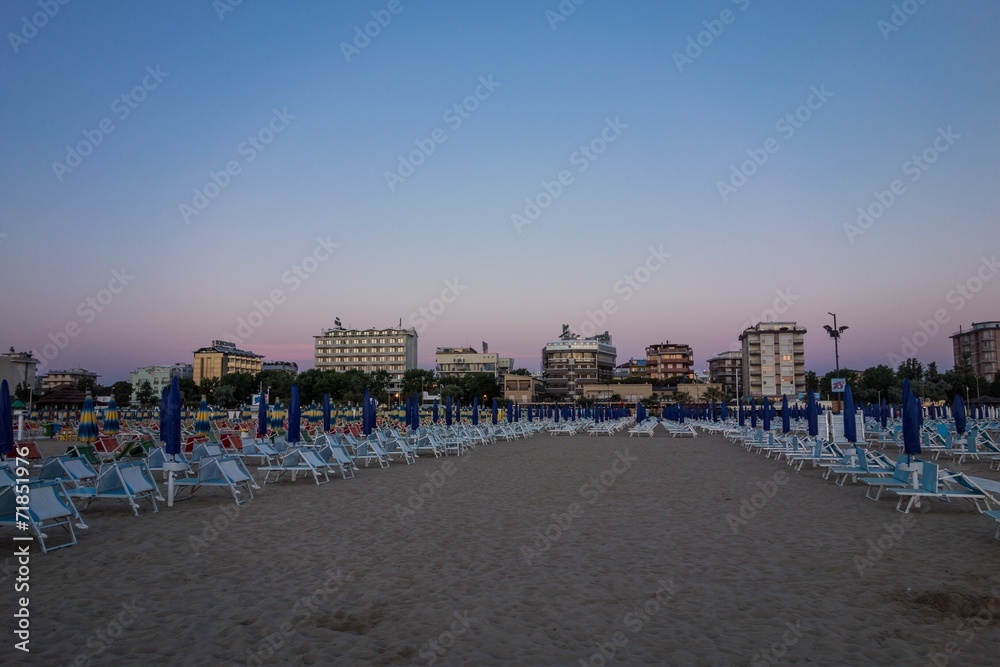 Rimini Strand früh morgens