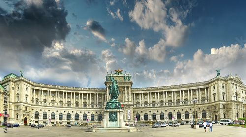 Square Helden, Heldenplatz and Imperial palace (Hofburg), Vienna photo