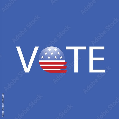 United States Election Vote Button