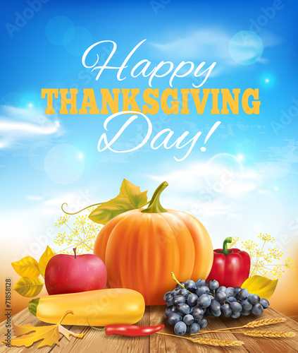 Happy Thanksgiving background. Vector