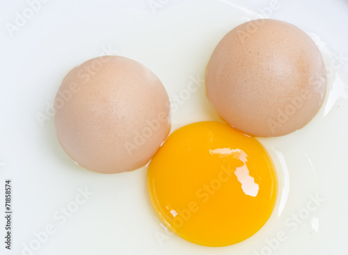 broken egg and yolk