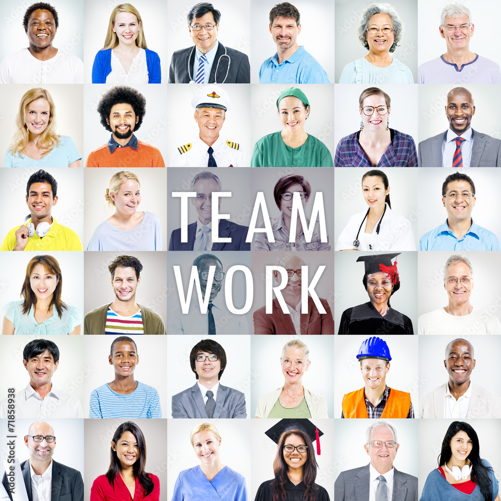 Group of Multiethnic Mixed Occupations People Group of Multiethnic Mixed Occupations People