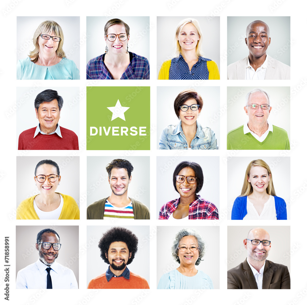 Group of Multiethnic Diverse Colorful People Group of Multiethnic Diverse Colorful People