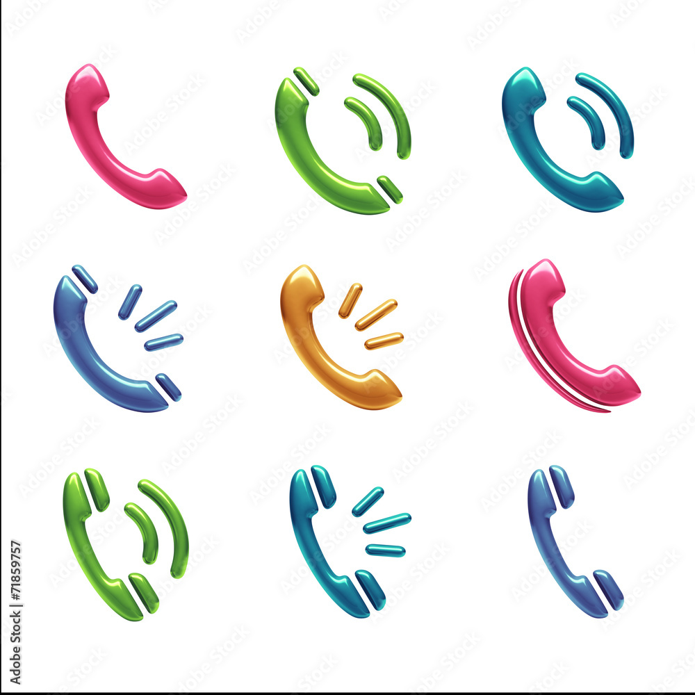 Contact Icons isolated on white Contact Icons isolated on white